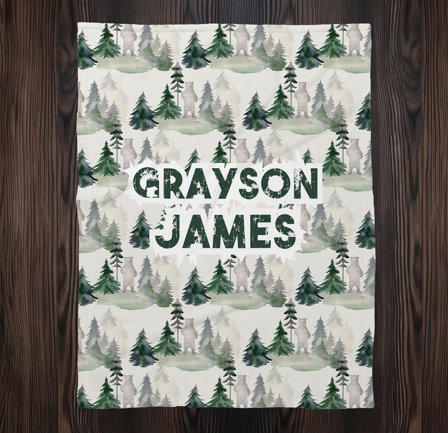 Forest Theme Blanket Personalized Baby Blanket