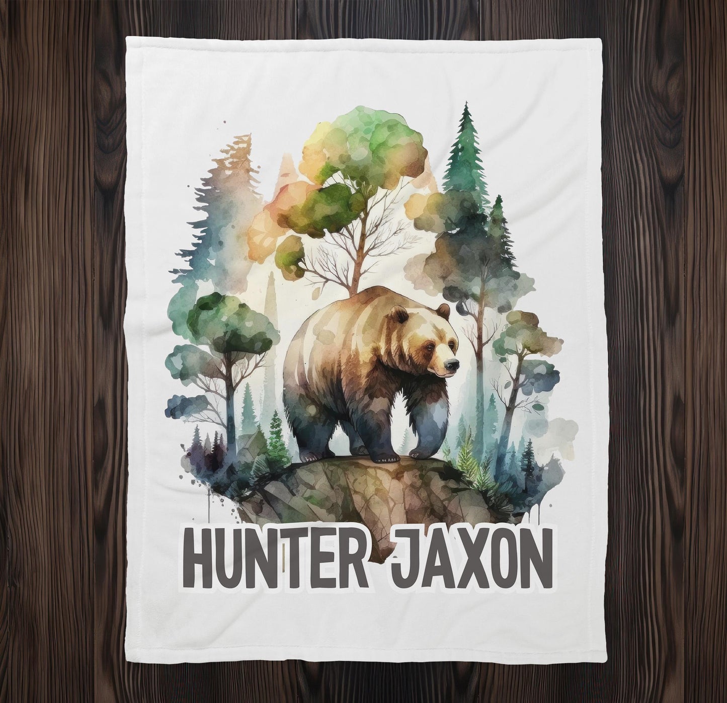 Bear Forest Personalized Baby Blanket