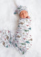 Personalized Dinosaur Print Swaddle