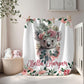 Koala Floral Personalized Baby Blanket