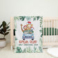 My First Christmas Safari Zoo Animals Personalized Baby Blanket