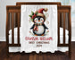 My First Christmas Penguin Christmas Personalized Baby Blanket