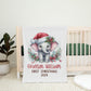 My First Christmas Elephant Safari Zoo Animals Personalized Baby Blanket