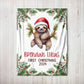 My First Christmas Sloth Personalized Baby Blanket