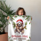 My First Christmas Sloth Personalized Baby Blanket