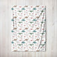 Dinosaur Personalized Blanket Baby Kids Blanket