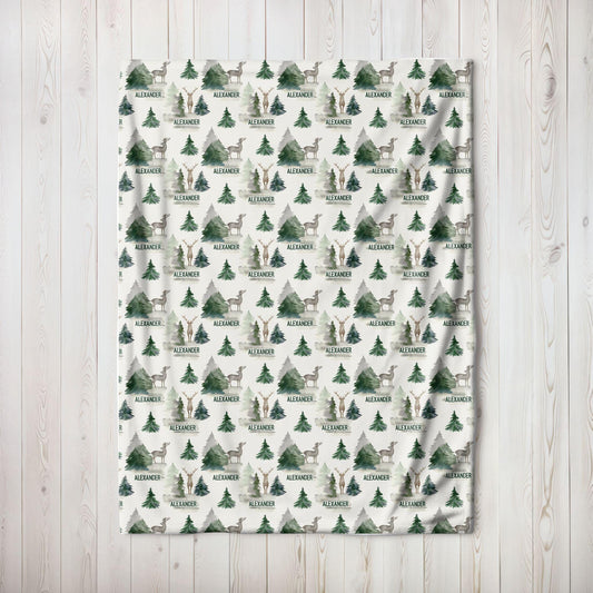 Forest Theme Blanket Personalized Baby Blanket