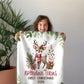 My First Christmas Reindeer Christmas Personalized Baby Blanket