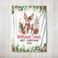 My First Christmas Reindeer Christmas Personalized Baby Blanket