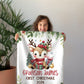 My First Christmas Reindeer Christmas Personalized Blanket