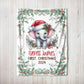 My First Christmas Elephant Safari Zoo Animals Personalized Baby Blanket